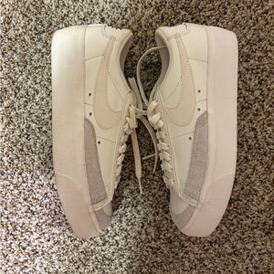Cream and Gray Sneakers